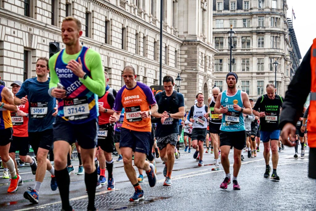 Gareth Couch during the 2023 London Marathon